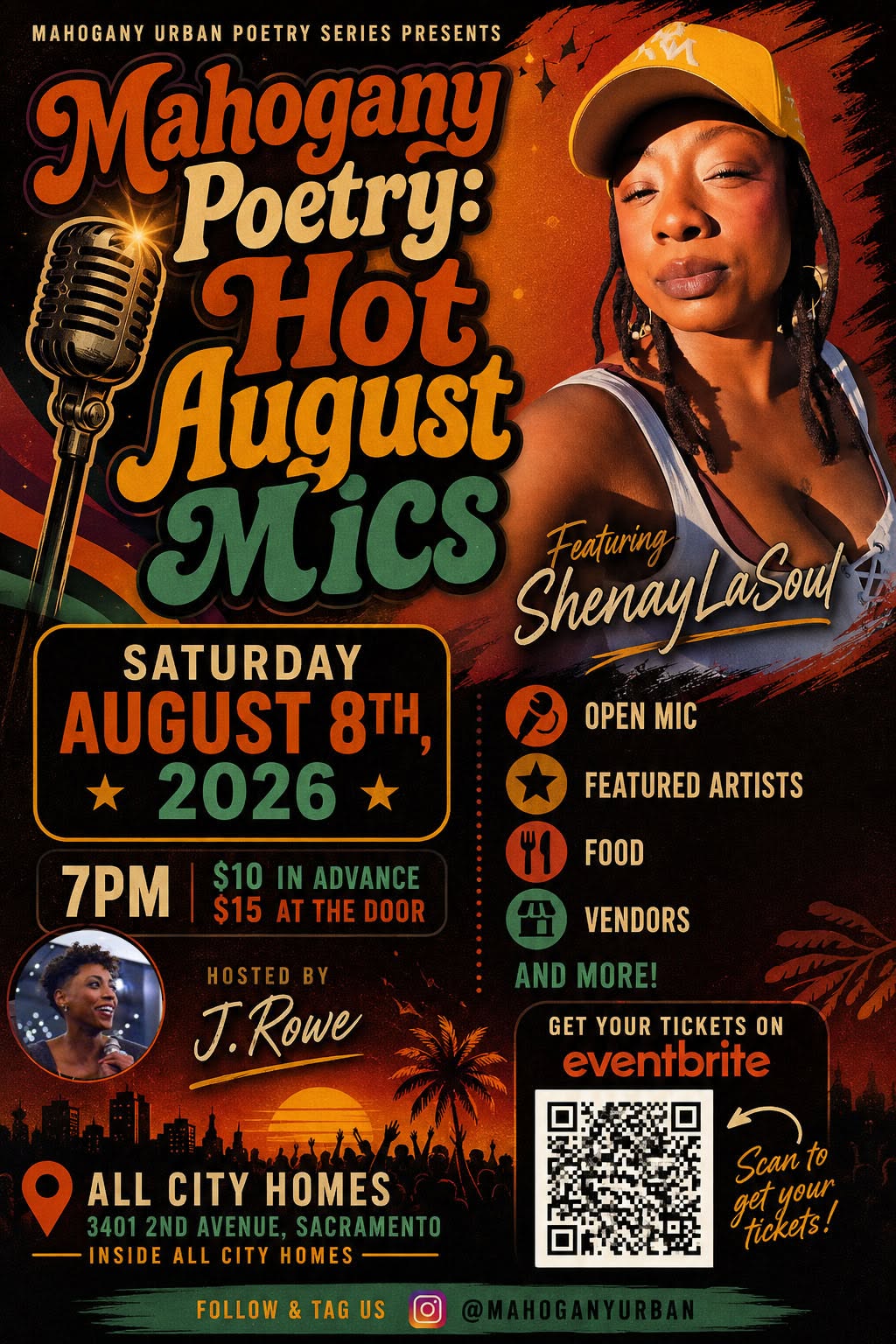 Mahogany Urban Poetry: Hot August Mics
