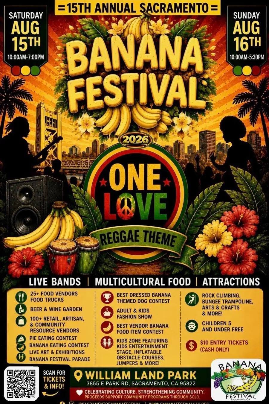 15th Annual Sacramento Banana Festival (Reggae-inspired Theme)