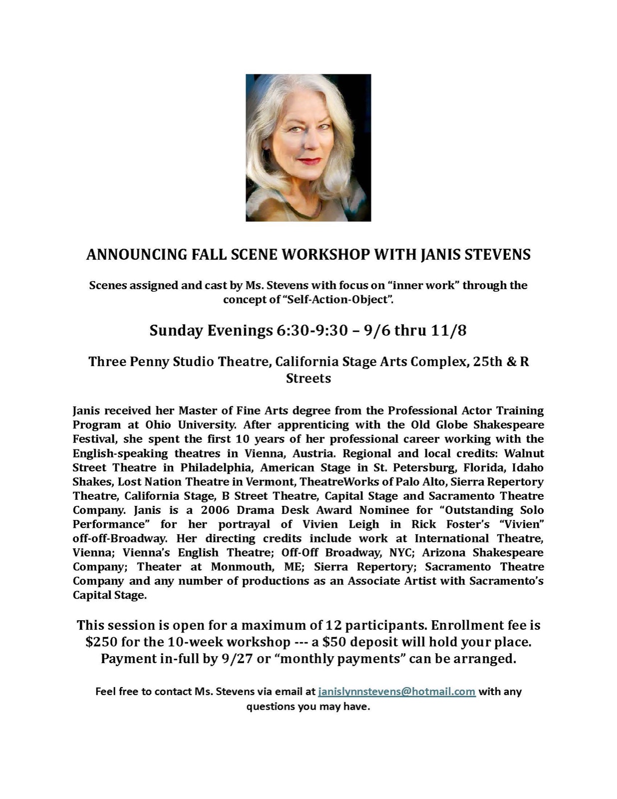 Janis Fall Workshop