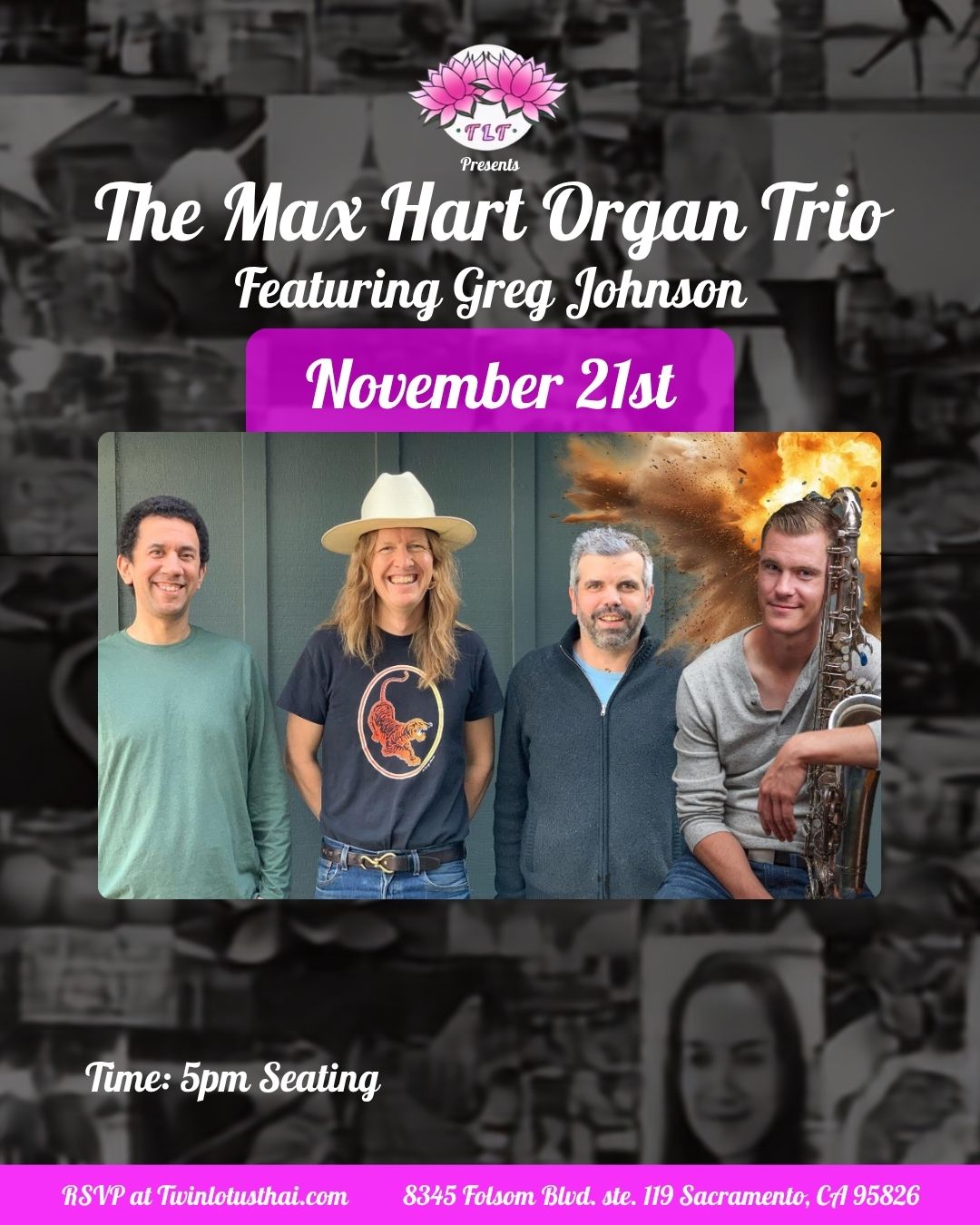 The Max Hart Organ Trio at Twin Lotus Thai
